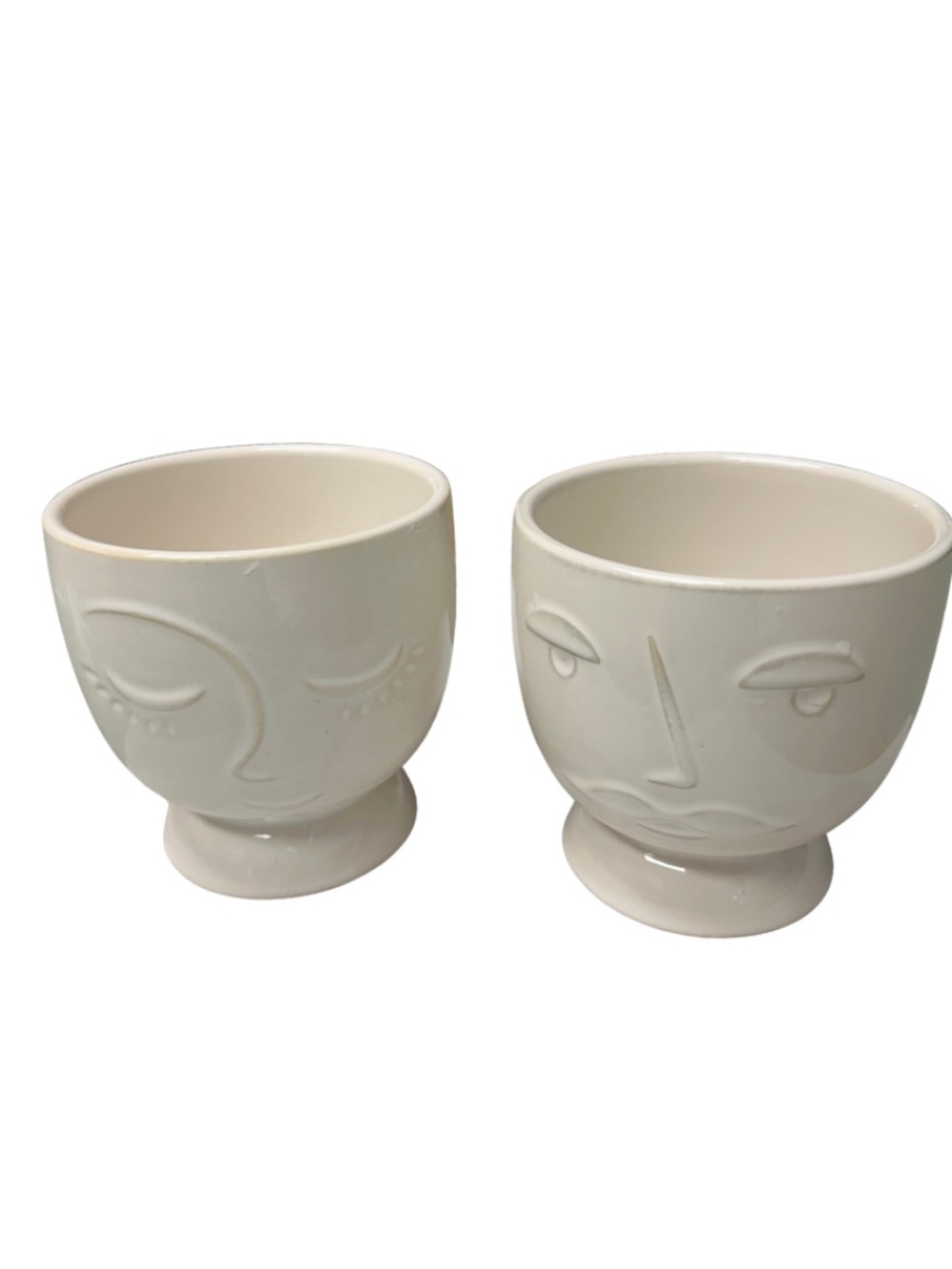Allen + Roth Mr & Mrs Face Planters Set of 2 Discontinued Lowe's